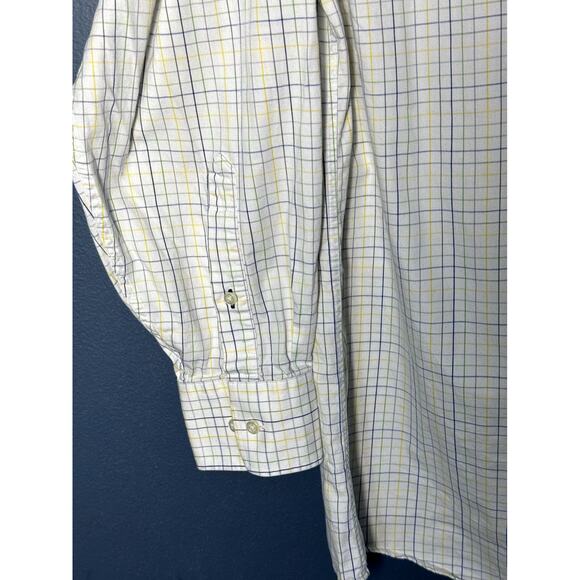 Tommy Hilfiger White with colored lines Mens Button Down Shirt Size16-16.5 32-33 - Picture 4 of 10